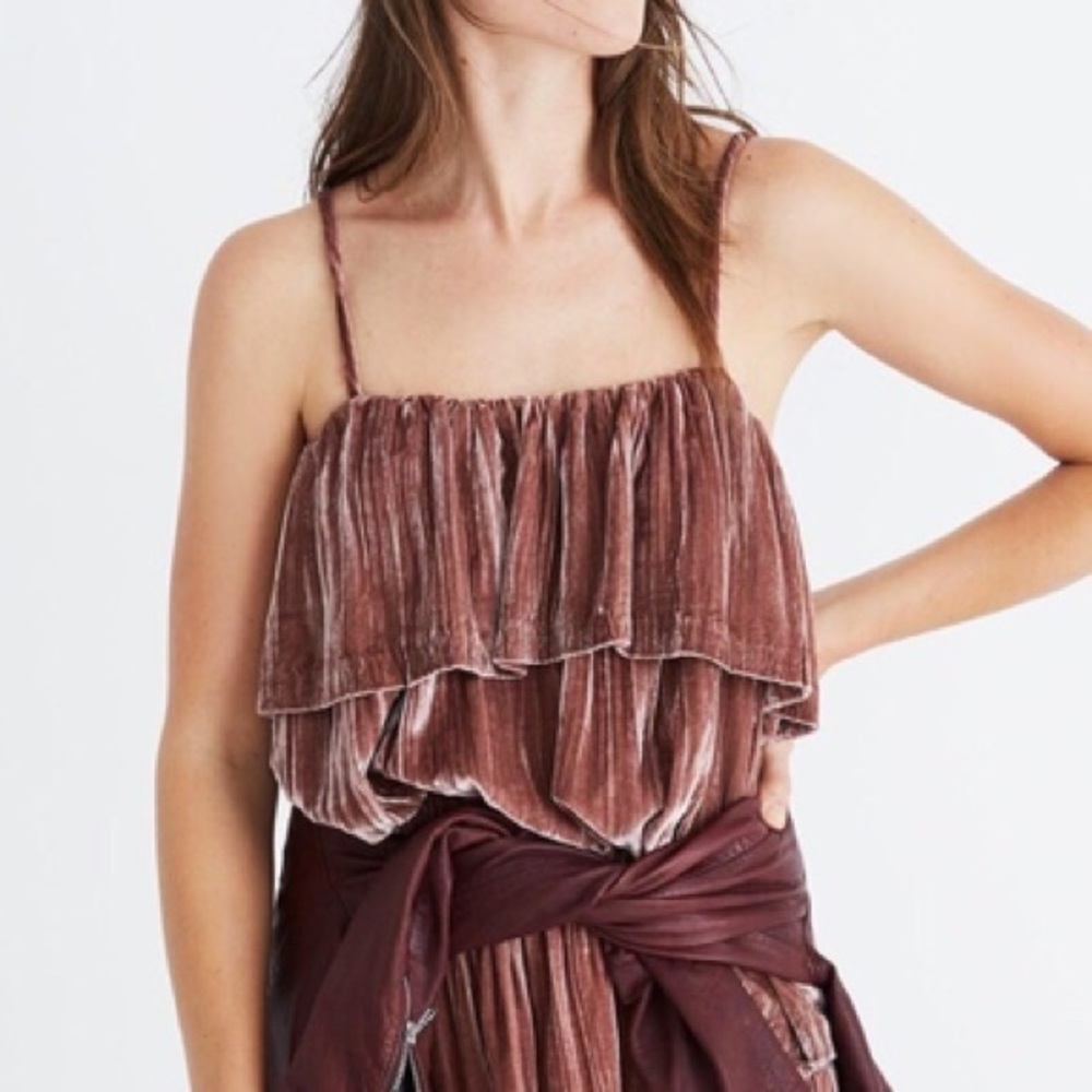 Madewell Crushed Velvet Tank Top